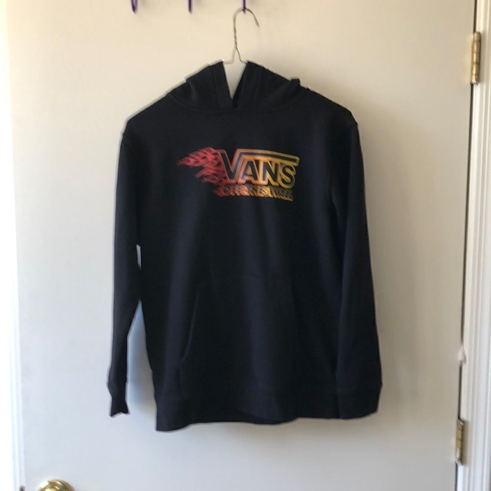 Vans Off The Wall Pullover Hoodie Size L GUC Black